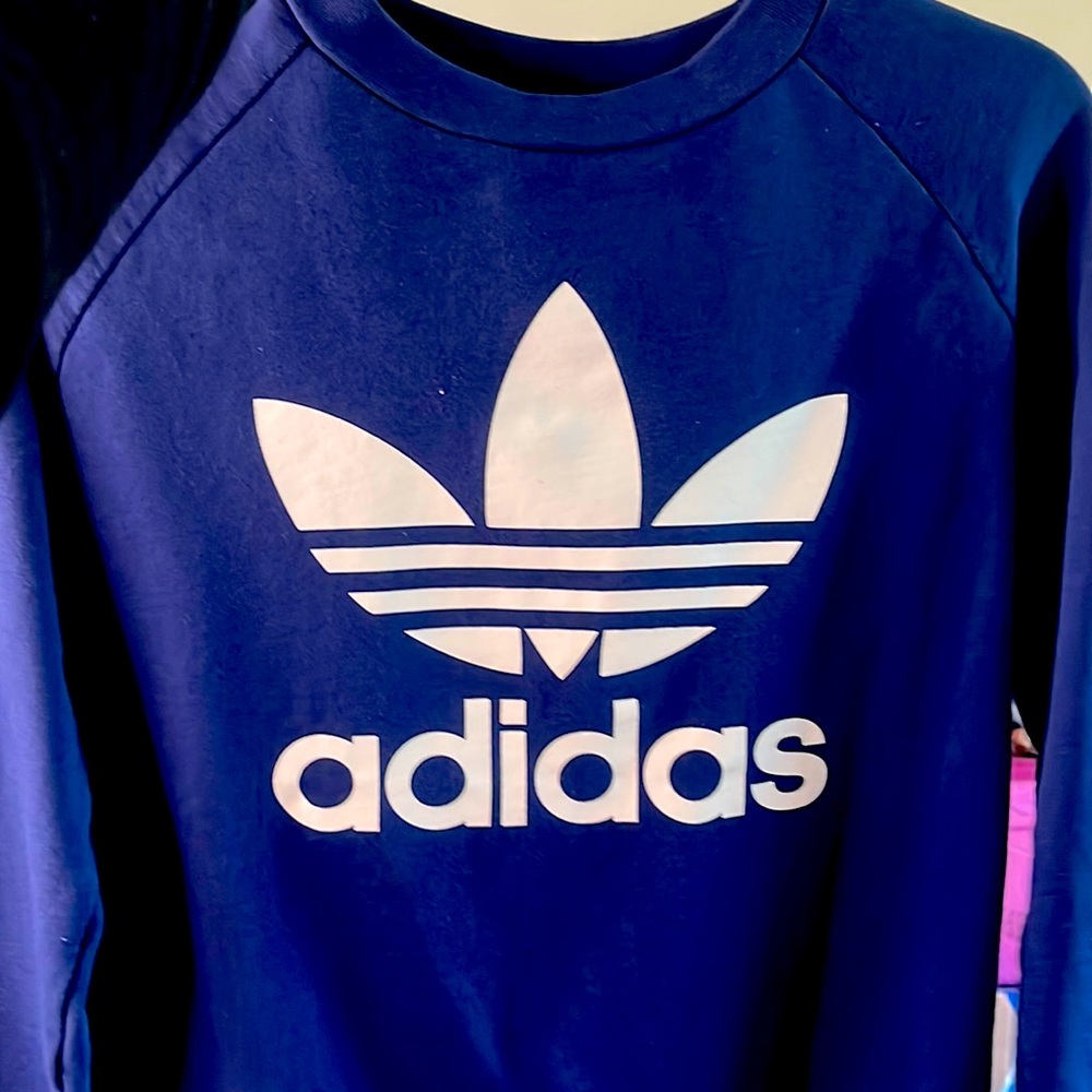 Blue Adidas Crew Neck